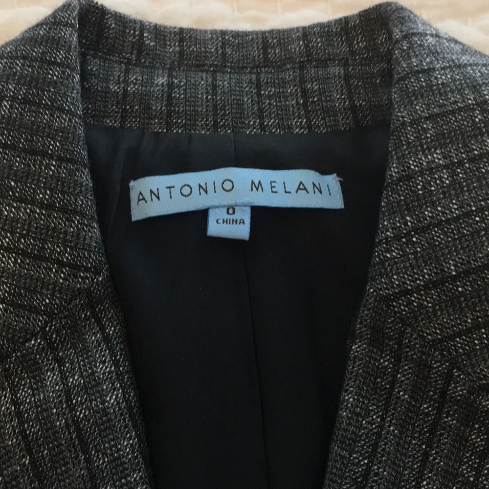 Dark Gray Patterned Blazer - image 3